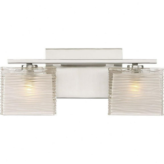 2 Light Transitional Bathroom Light Fixture-Brushed Nickel Finish Bailey Street Home 71-Bel-4352169