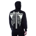 thumbnail image 7 of Men's Glow in The Dark Skeleton Costume Zip Hoodie (Black-Dia De Los Muertos, ), 7 of 7