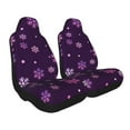 thumbnail image 2 of Sikiie Purple Snow Flakes Car Seat Covers 2PCs Front Car Seat Covers Universal fit for Most Cars SUVs and Trucks-1, 2 of 9