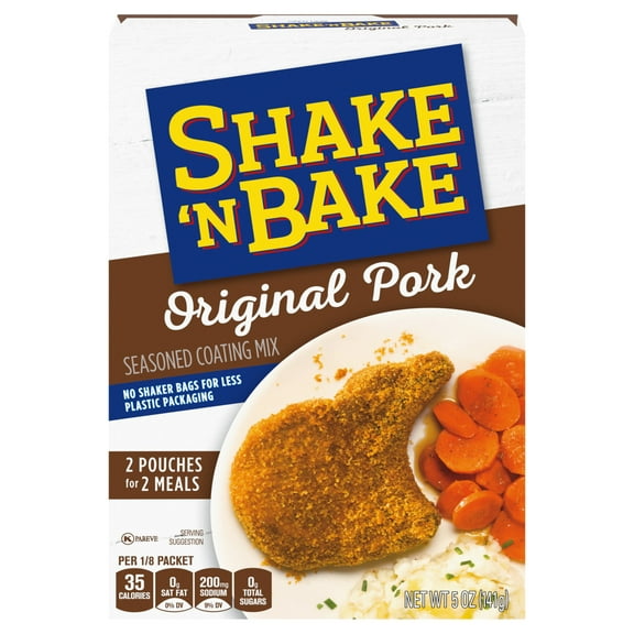 Shake 'N Bake Original Pork Seasoned Coating Mix, 5 oz Box, 2 ct Packets
