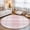 Pink, variant on Round Rugs 4Ft, Grey Buffalo Plaid Round Area Rug Washable Indoor Throw Carpet, Farmhouse Modern Checkered Soft Non Slip Circle Rug for Kitchen Nursery Room Home Decor Aesthetic