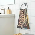 thumbnail image 3 of Yayeee 100% Cotton Hand Towels for Bathroom 16" x 28" Soft Absorbent Kitchen Towel, Skeleton with Sun, 3 of 7