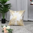 thumbnail image 5 of PiccoCasa Gold Stamping Decorative Throw Pillowcase 18"x18" Square Cushion Cover, #23, 5 of 7