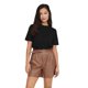thumbnail image 3 of ONLY Camiseta para mujer - ONLONLY TEE, cuello redondo, algodón, liso Negro XS (X-Small), 3 of 6