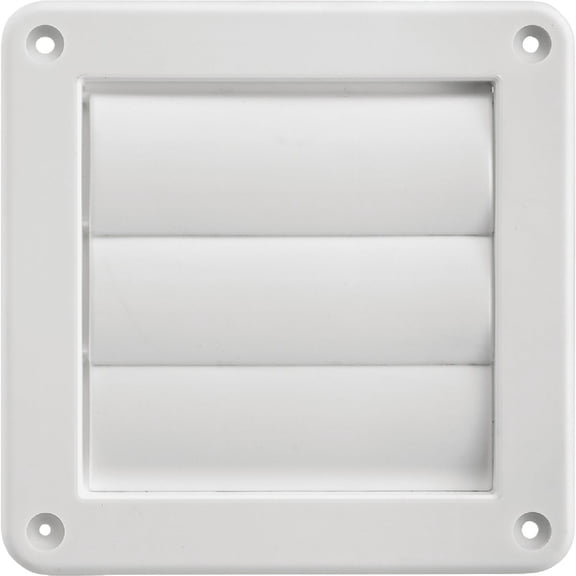 Lambro #2676W 4" White Louver Vent Face