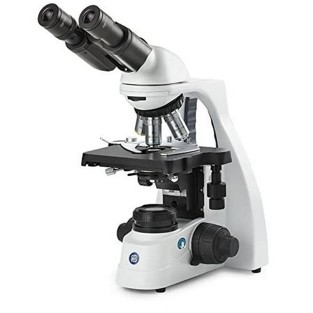 bScope Binocular Compound Microscope HWF 10x/20mm Eyepieces and Quintuple Nosepiece with Plan PLI 4/10/S40/S100x Oil Infinity Corrected iOS Objectives Globe Scientific | Euromex