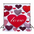 thumbnail image 2 of XDDJA Polyester Fabric 5x7ft Valentine Photography Backdrop 3D Colorful Heart Photo Backdrops, 2 of 2