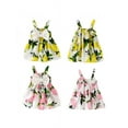 thumbnail image 2 of Kernelly Girls Dress Kid Lemon Printed Sleeveless Cotton Sundress Summer Girl Clothes Size 1-5 Years, 2 of 2