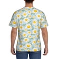 thumbnail image 3 of Vsdgher Daisies Flowers Print Men's Dry Fit Mesh Athletic Shirts Moisture Wicking Tennis T-Shirt Tops, 3 of 9