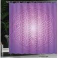 thumbnail image 4 of Ambesonne Psychedelic Shower Curtain, Flower Life Vibrant, 69"Wx70"L, Fuchsia Purple, 4 of 5