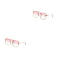 thumbnail image 1 of Sonducket Gafas de sol cuadradas para mujer, coloridas, exquisitas, elegantes, para playa, de Metal, a prueba de sol, para mujer, dulce regalo Tipo 2 2piezas, 1 of 6
