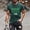 002 Army Green, variant on Mens St. Patrick's Day Short Sleeve T-Shirt Four Leaf Clover Print Crewneck Pullover Basic Casual Workout Top