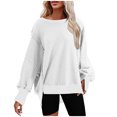 thumbnail image 4 of MASRIN Christmas T-shirts for Women,Ugly Christmas Sweatshirt Shirts for Women Cute Funny Snowman Print Tops Casual Long Sleeve Crewneck Pullover,Women Long Sleeve Tops For Work, 4 of 7