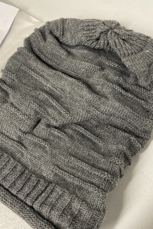 BUTTERFLY- Wireless Bluetooth Beanie Knit Hat Gray Speaker Mic Headphone Headset Mens Women