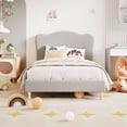 thumbnail image 2 of Bed Frame,Upholstered Platform Bed Frame With Adjustable Headboard,No Box Spring Required, Easy Assembly, 2 of 6