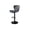 Dark Grey, variant on Upholstered Swivel Bar Stools Set of 2, Adjustable Faux Leather Counter Height Bar Chairs with Back and Footrest, Darkbrown