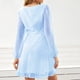 thumbnail image 3 of Vestido de color sólido, vestido de manga larga de malla, vestido de manga larga de malla, vestido con cremallera lateral, materiales ecológicos, 3 of 6