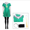 thumbnail image 5 of Disfraz de anime Cicadas Cry para mujer, vestido de manga corta, falda plisada, chaleco color caqui, sombrero, traje de carnaval para Halloween, 5 of 5