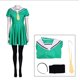 thumbnail image 5 of Disfraz de anime Cicadas Cry para mujer, vestido de manga corta, falda plisada, chaleco color caqui, sombrero, traje de carnaval para Halloween, 5 of 5