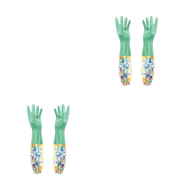 Guantes impermeables de látex Yuarrent Herramienta de limpieza para fregar platos 2piezas