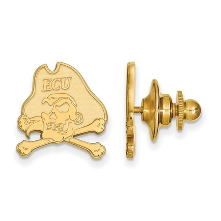 - Solid 14k Yellow Gold East Carolina University Lapel Pin (14mm x 15mm)