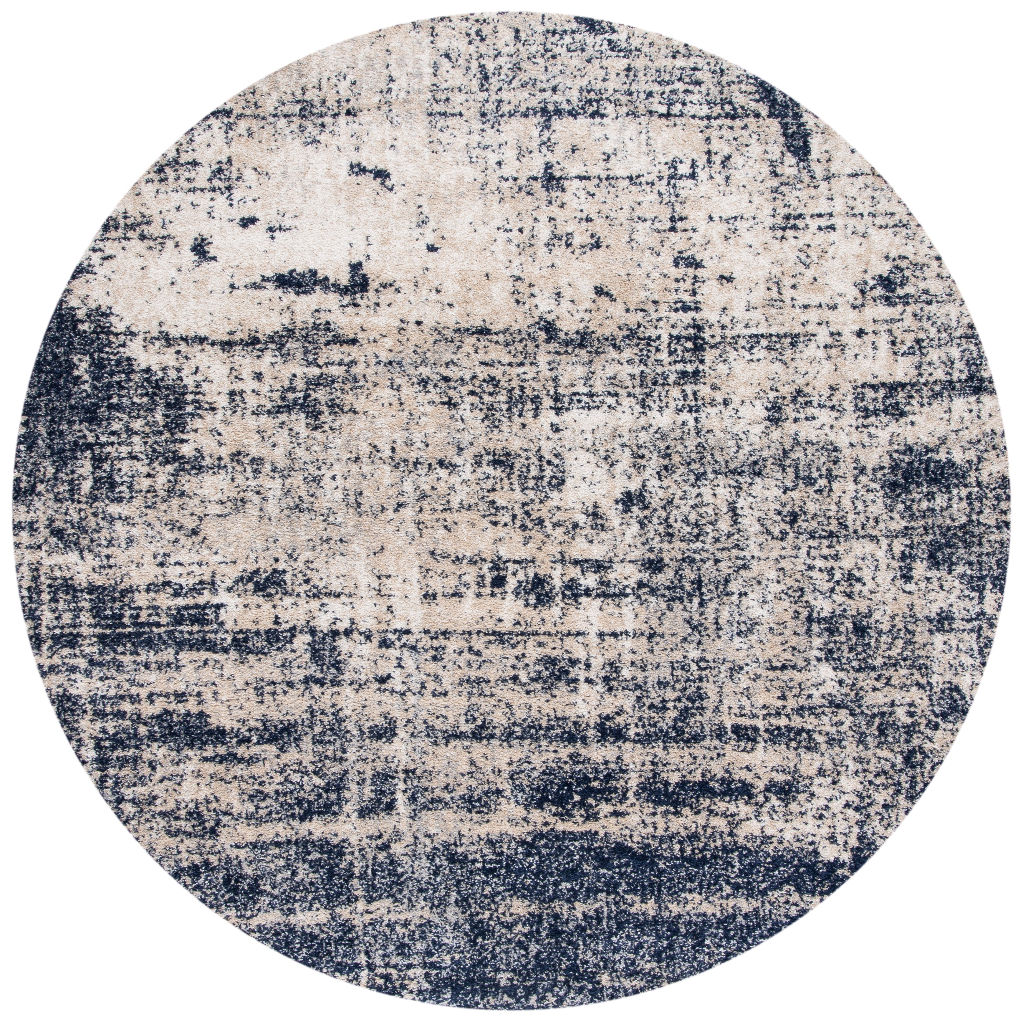 Safavieh Adirondack Boniface Distressed Area Rug, Gold/Navy, 6' x 6' Round