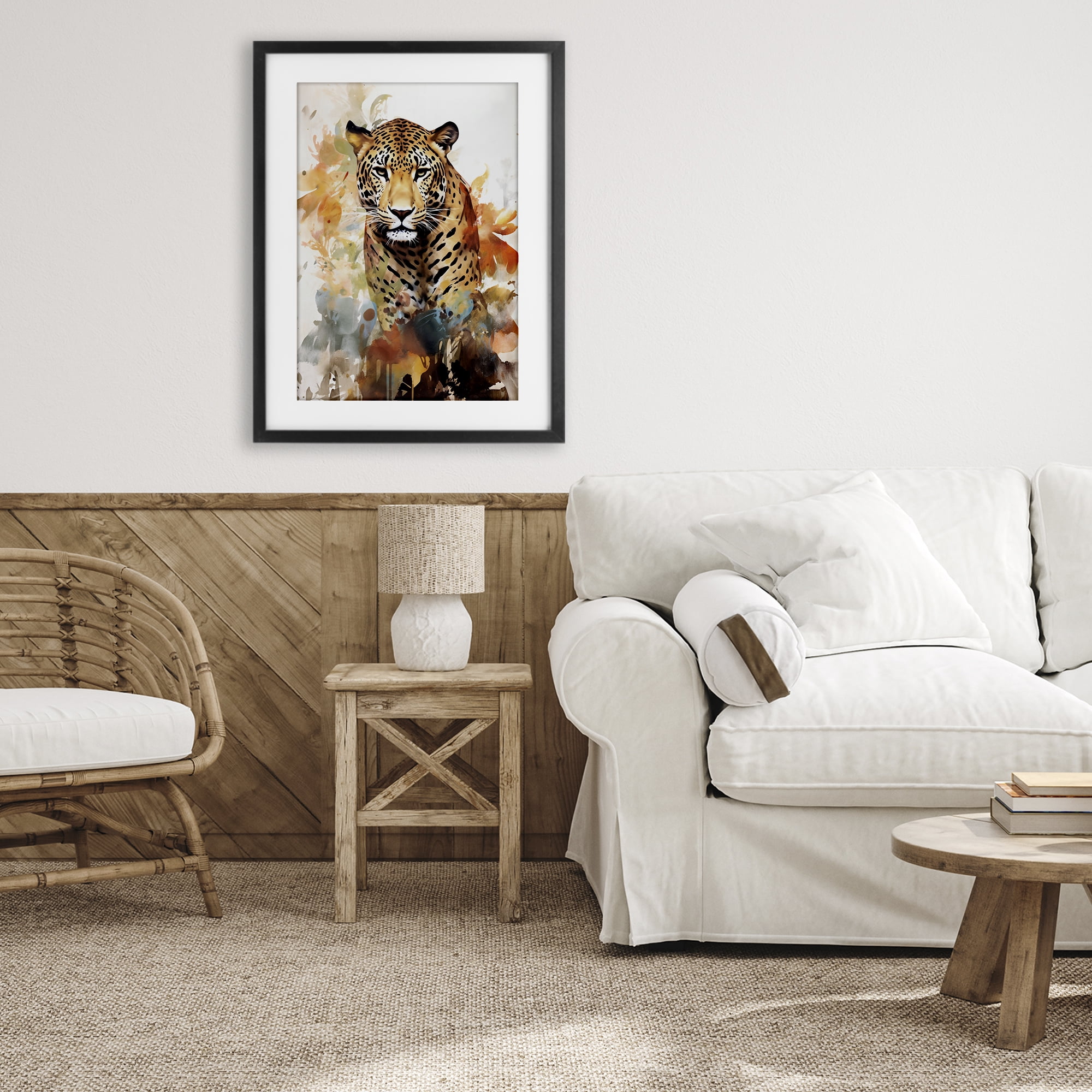 Stupell Industries Wild Cheetah Grace Black Framed Print Under Glass, design by Ray Powers