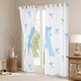 thumbnail image 3 of Castle Fairy Monogrammed Letter A Black Out Curtains for Teens Boys Girls,Kawaii Bow Curtains Pack Of 2 (42X63 Each),Geometric Stripes Bedroom Curtains,Super Cozy Room Decor, 3 of 6
