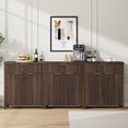 thumbnail image 4 of Aufeile Sideboard Buffet Cabinet with Drawer, Small Buffet Table with Adjustable Shelf, Modern Home Accent Furniture for Dining Living Room, Kitchen, Entryway, Walnut, 4 of 8