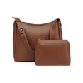 thumbnail image 3 of Faraee Slouchy Shoulder Bags for Women 2026 2Pcs Large Crossbody Tote Bag Purse Retro Soft Leather Casual Work Top Handle Satchel Brown, 3 of 4