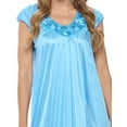 thumbnail image 5 of Casual Nights Women's Cap Sleeve Rose Satin Nightgown, 5 of 5