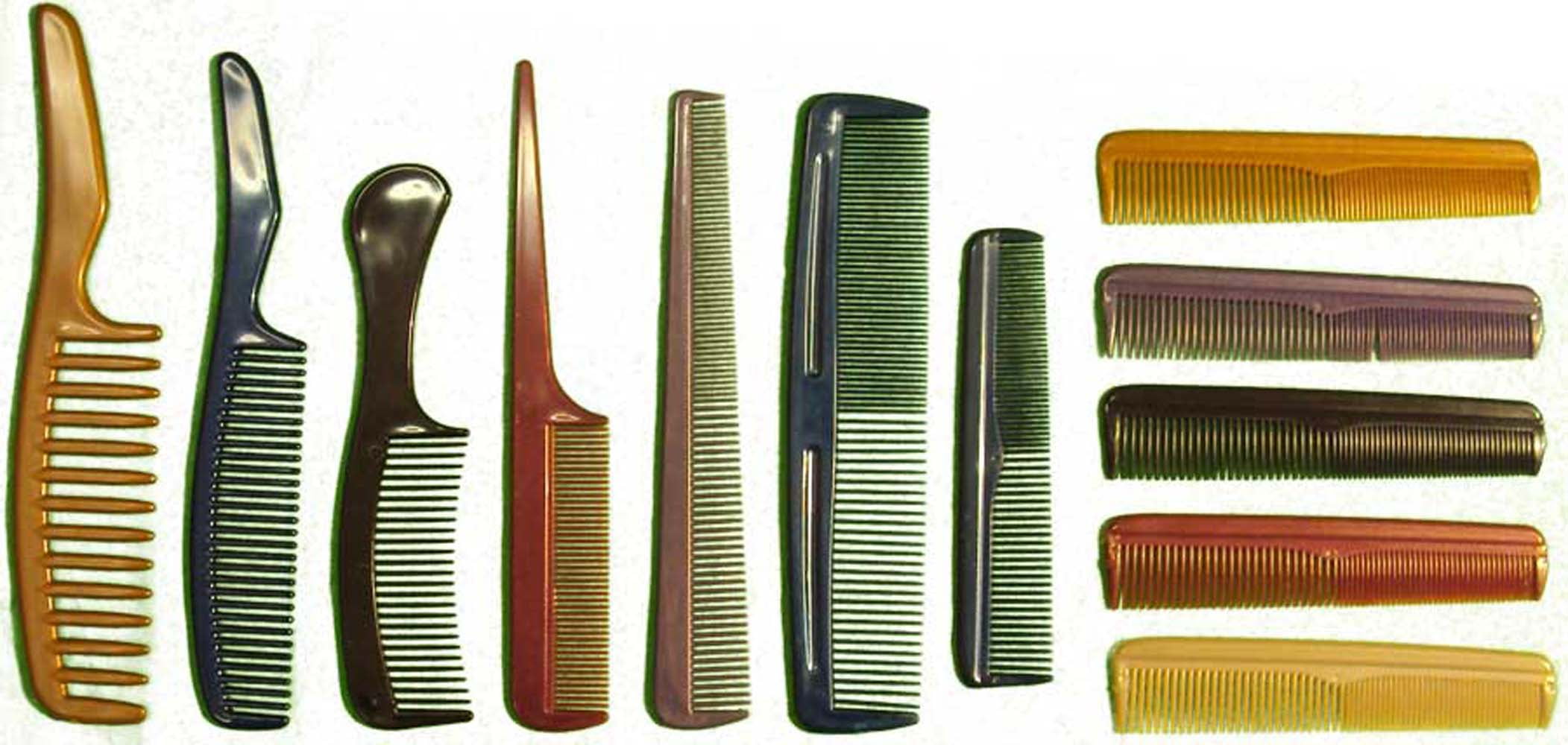 12 Piece Plastic Comb Variety Set, Fashionable Colors ( Pack of 2 Sets ) (Hawk CARE82412Z02