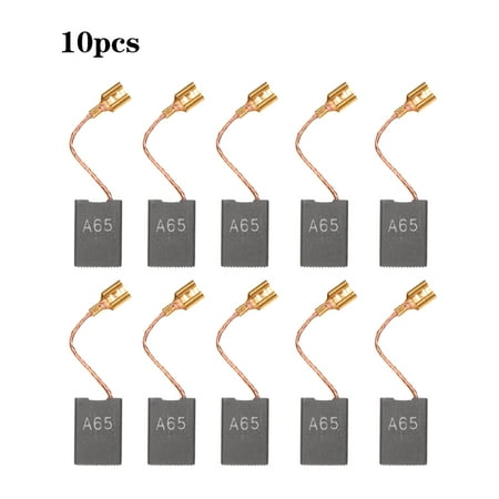 

10 Pcs Mini Black Carbon Motor Brushes Replacement Spare Parts With 25Mm Spring And Copper Core For Generic Electric Drill Mill Machine Motors Rotary Tool (Package 9: A65# 22.5*16*6.2Mm)