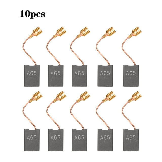 10 PCs Mini Black Carbon Motor Brushes Replacement Spare Parts with 25mm Spring and Copper Core for Generic Electric Drill Mill Machine Motors Rotary Tool (Package 9: A65# 22.5*16*6.2mm)