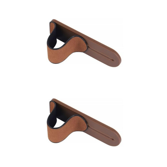 Methold Correa para la yema del dedo, soporte para teléfono móvil, pegatina para teléfono inteligente, organizador de auriculares con cable, marrón 2Conjunto