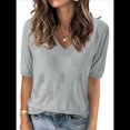 thumbnail image 1 of Suéter de Corta para Mujer, -Verano 2025, Moda, Elegante, Informal, Blusa de Punto Versátil Gris XXXL, 1 of 8