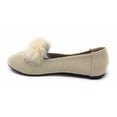thumbnail image 5 of Women’s Loafer Flats with Faux Fur and Gold Chain Accent – Soft Suede-Like Slip-On Shoes – Comfortable Casual Dress Flats for Work, Office, Travel, or Everyday Wear, 5 of 5