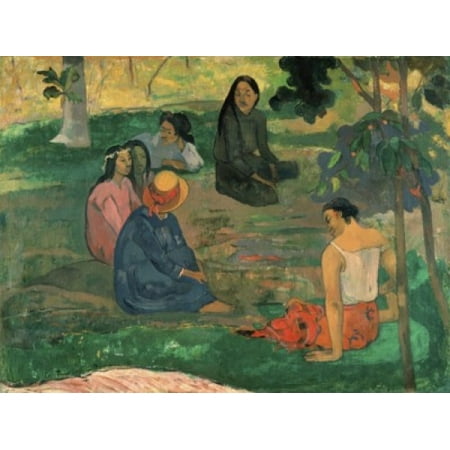 Paul Gauguin Museum - The Talk 1891 Paul Gauguin (1848-1903French) Oil on canvas Hermitage Museum St Petersburg Canvas Art - Paul Gauguin (18 x 24)