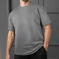 thumbnail image 2 of XIAOCHA Men's Ribbed T-Shirt Loose Fit Short-Sleeve Round-Neck Top Stretch Soft Cozy Casual Tees, 2 of 6