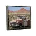 thumbnail image 3 of Stupell Vast Desert Mountains Vintage Truck Transportation Photography Gray Floater Framed Art Print Wall Art, 3 of 6