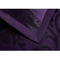 thumbnail image 5 of Chezmoi Collection Royal Luxury Jacquard Floral Comforter Set, Oversized Queen, Purple, 7-Piece, 5 of 9