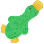 Best Pet Supplies Crinkle Dog Toy for Small, Medium, and Large Breeds, Cute No Stuffing Duck with Soft Squeaker, Fun for Indoor Puppies and Senior Pups, Plush No Mess Chew and Play