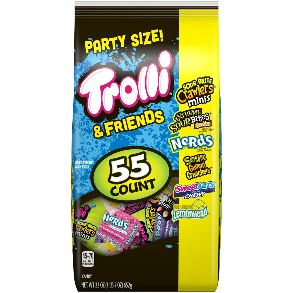 Trolli & Friends Assorted Candy Bag, 23 Oz, 55 Count