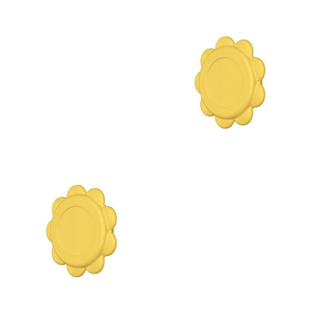 Ganchos de pared autoadhesivos de plástico Inteprter Amarillo 2piezas