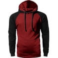 thumbnail image 2 of Ma Croix Men's Heavyweight Premium Pullover Hoodie Two Tone Raglan, 2 of 4