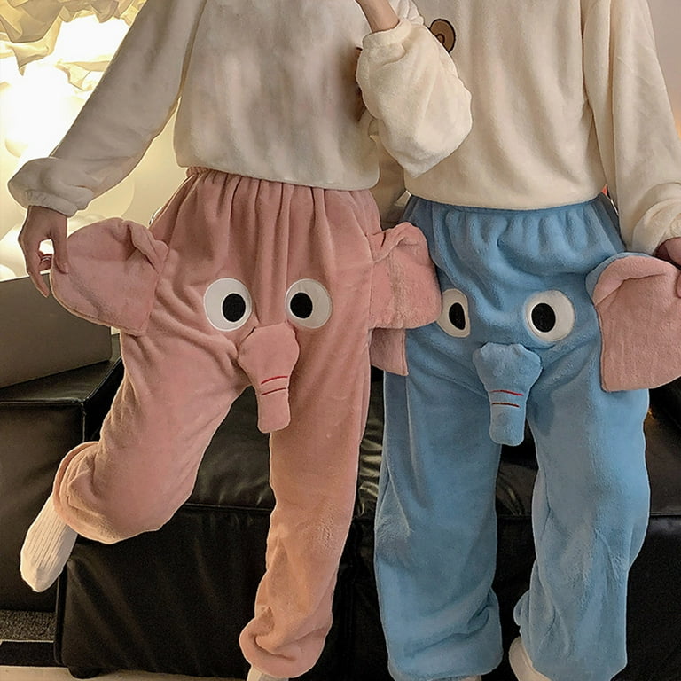 Cute Fuzzy Animals Pjs Pants Matching Sleep Pants for Couples Cozy High Waisted Pajama Pants Shorts for Men Women Walmart