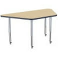 thumbnail image 4 of ECR4Kids 30in x 60in Trapezoid Premium Thermo-Fused Adjustable Activity Table Maple/Navy/Silver - Super Leg, 4 of 8