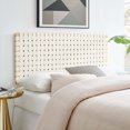 thumbnail image 1 of Modway Sparta Weave Full Vegan Leather Headboard in Natural Beige, 1 of 7