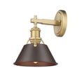thumbnail image 2 of 3306-BA1 BCB-RBZ Golden Lighting Orwell - 1 Light Bath Vanity-9.88 Inches Tall and 7.5 Inches Wide-Brushed Champagne Bronze Finish-Rubbed Bronze Shade, 2 of 3