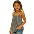 thumbnail image 3 of OGLCCG Kids Girls Backless Cami Tank Tops Casual Sleeveless Summer Spaghetti Strap Going Out Camisoles Beach Loose Flowy Shirts 5-14 Years, 3 of 8